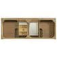 James Martin Vanities Laurent 60" Double Bathroom Vanity in Light Natural Oak with 3 cm White Zeus Quartz Top and Rectangular Sinks, , large