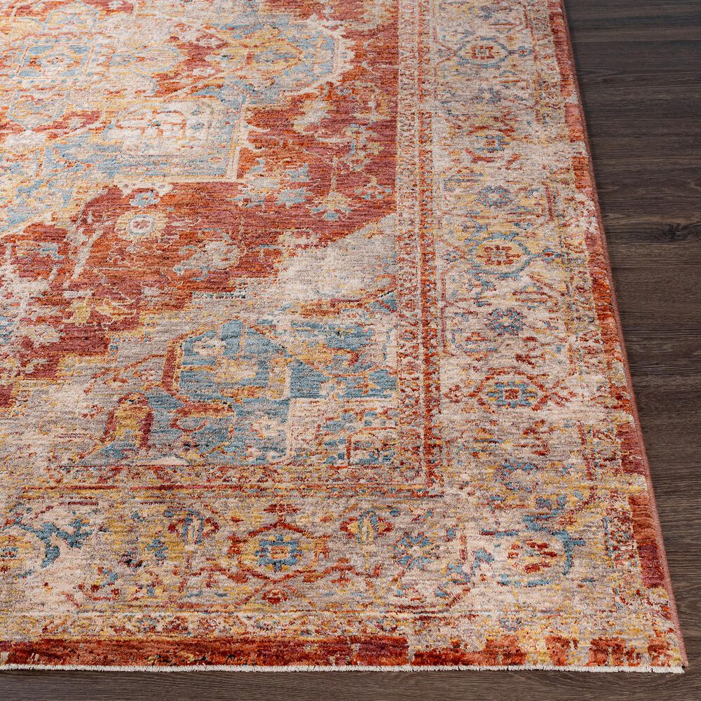 Surya Mirabel 2&#39;7&quot; x 10&#39; Burnt Orange, Rust, Teal, Olive, Gray and Beige Runner, , large