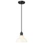 Golden Lighting Carver 1-Light Pendant with Vintage Milk Shade in Matte Black, , large