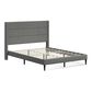 Glideaway Pax Queen Upholstered Platform Wingback Bed in Stone Mist, , large
