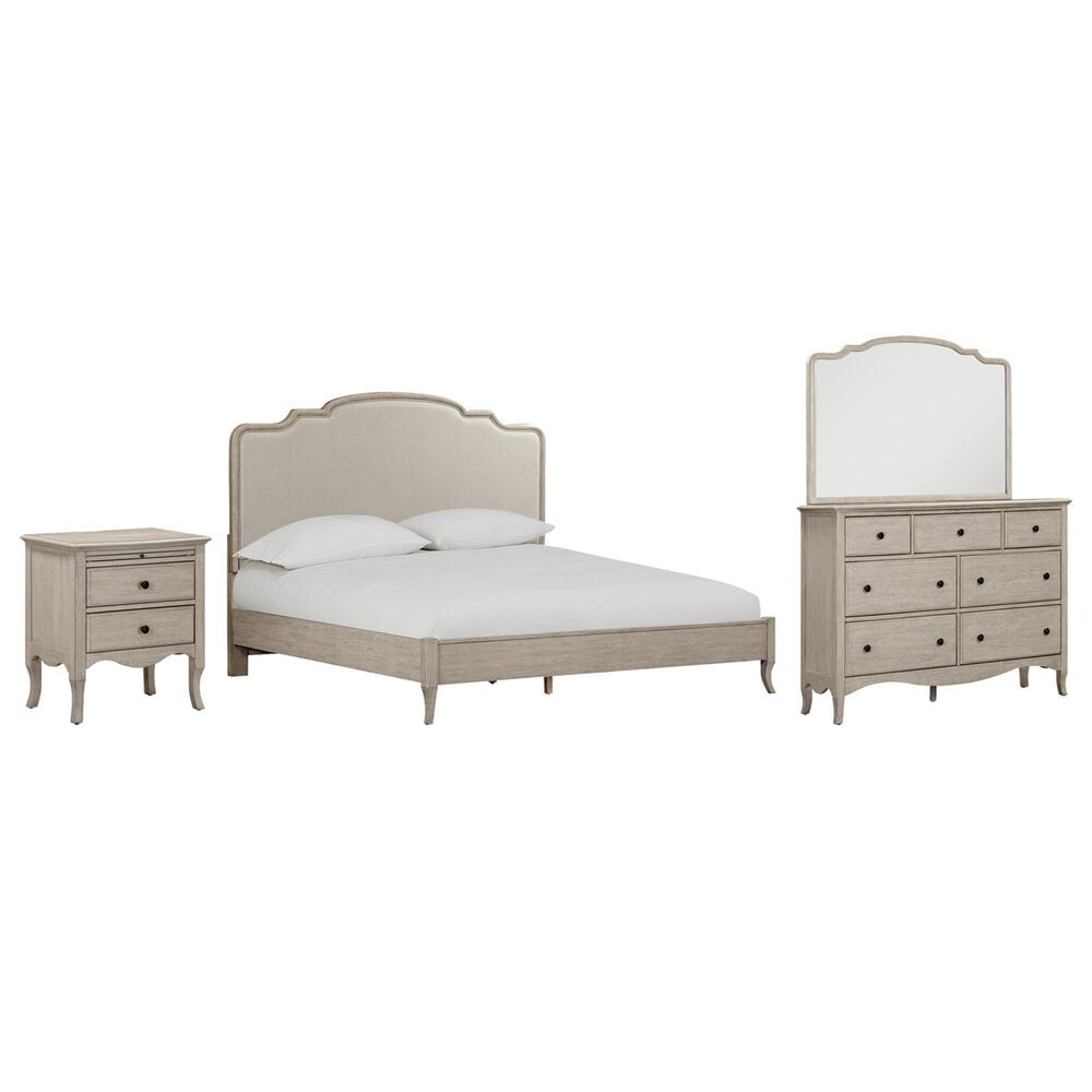 Riva Ridge Provence 4-Piece King Bedroom Set in Linen, , large