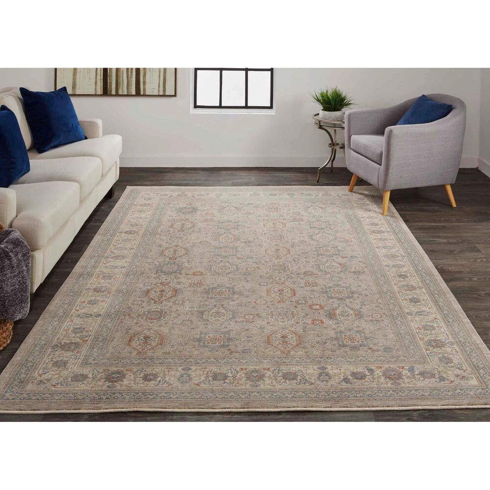 Feizy Marquette 4&#39; x 5&#39;3&quot; Gray and Multicolor Area Rug, , large