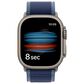 Apple Watch Ultra 3 (GPS+Cellular) 49mm Titanium Case with Blue/Bright Blue Trail Loop - M/L in Natural and 2-Year AppleCare+, , large