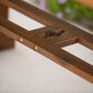 Walker Edison Acacia Wood Patio Butterfly Dining Table in Dark Brown, , large