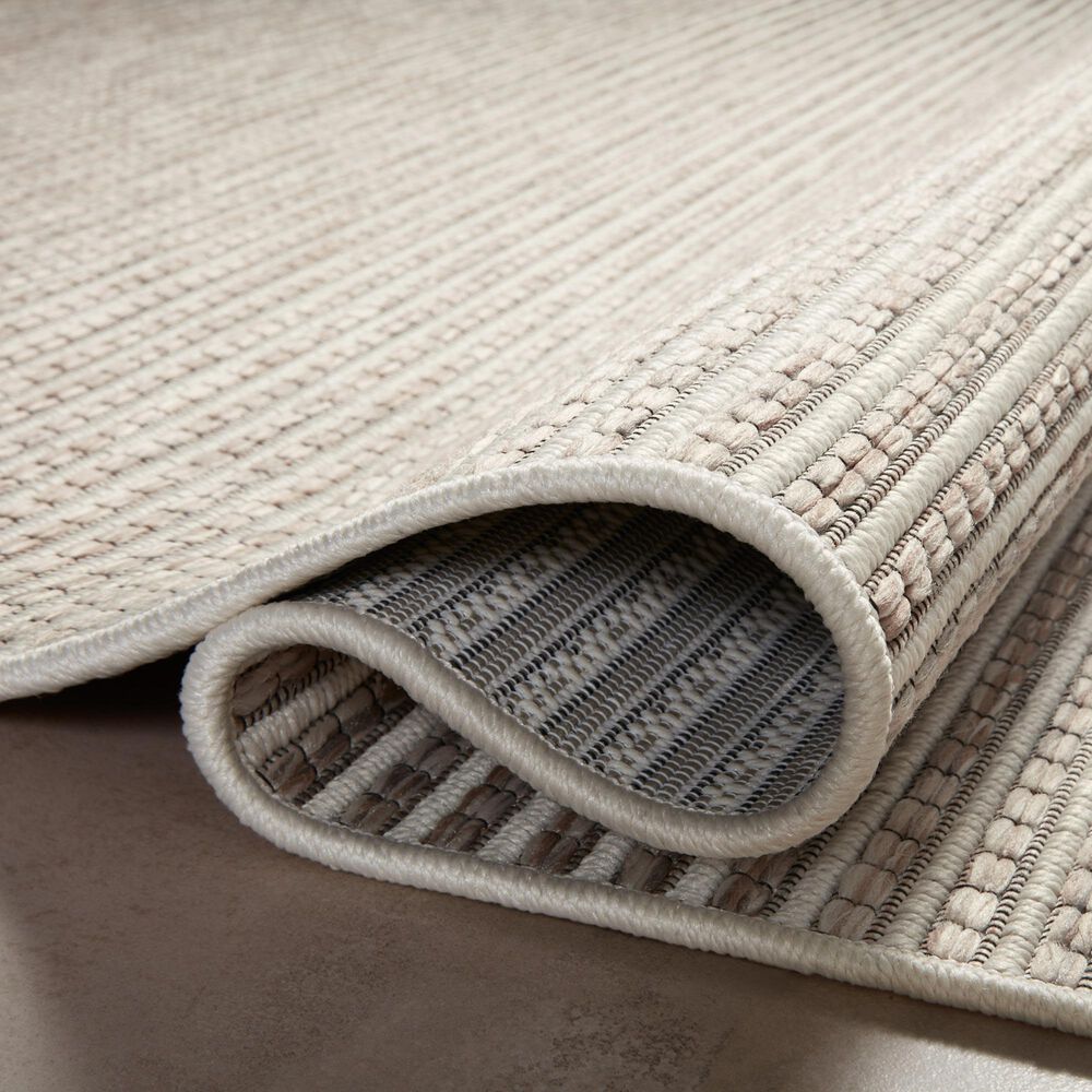 Amber Lewis x Loloi Malibu MAB-04 2&#39;3&quot; x 3&#39;9&quot; Ivory and Dove Indoor/Outdoor Area Rug, , large