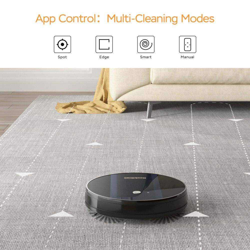 HOMLUX G6 Smart Robot Vacuum Cleaner in Black, , large