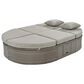HOMLUX 2-Person Outdoor Daybed with Adjustable Backrests and Foldable Cup Trays in Gray, , large