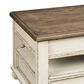 Ashley Realyn Lift Top Cocktail Table in White and Brown, , large