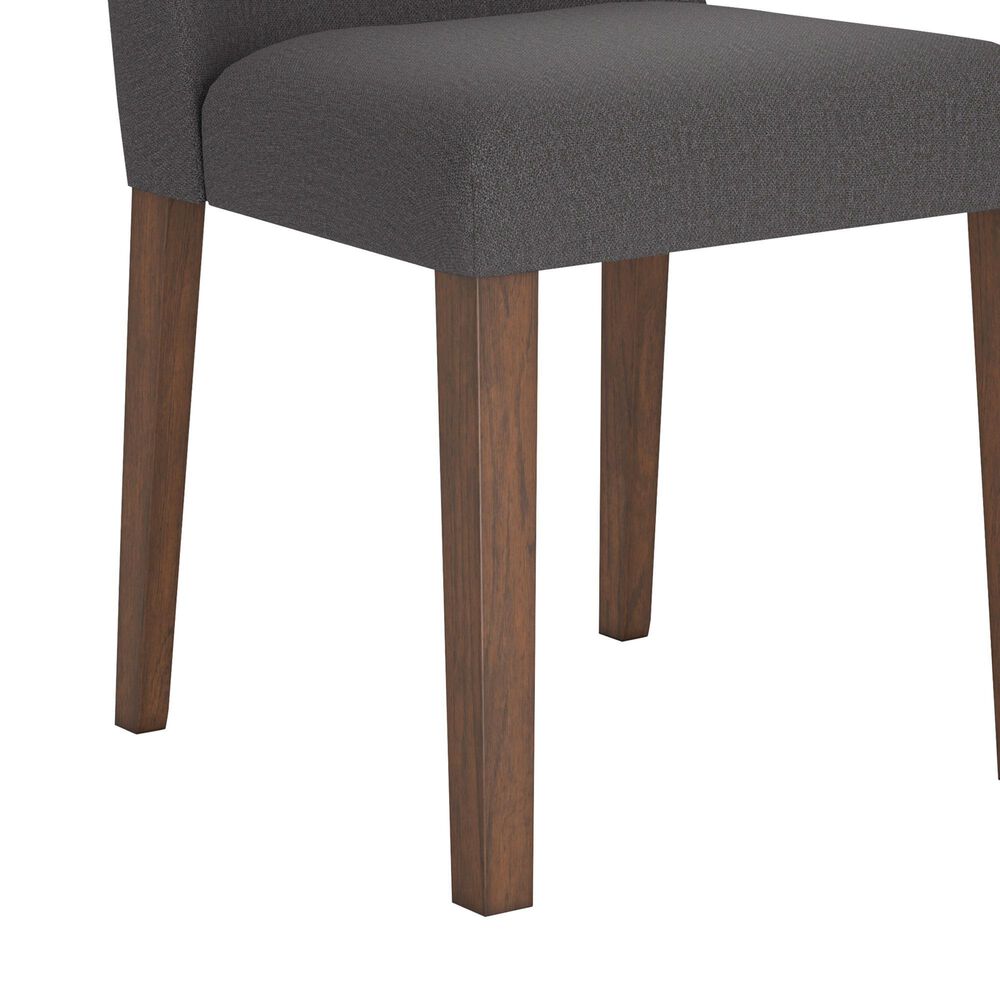 Ashley Lyncott Side Chair with Charcoal Cushion in Brown, , large