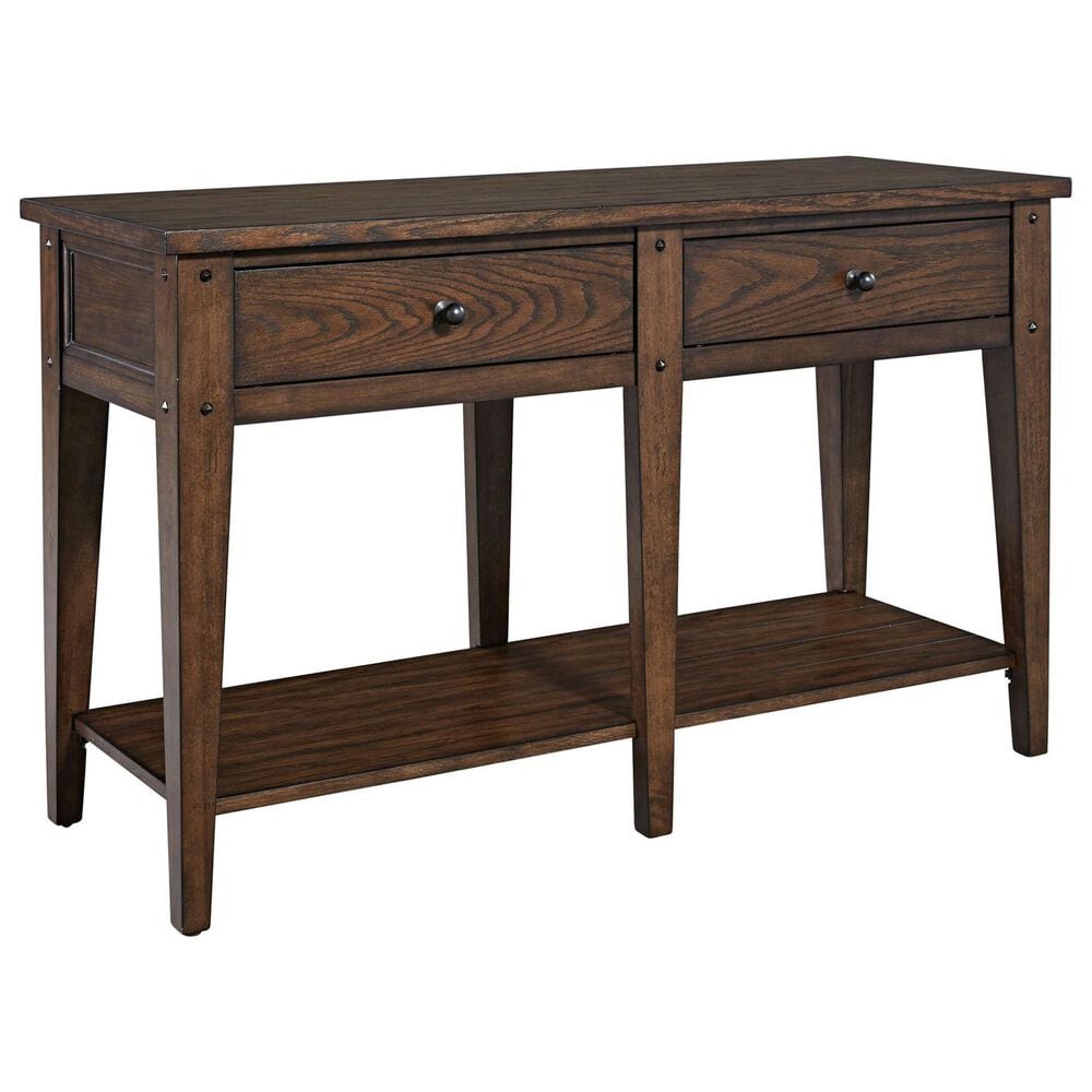 Belle Furnishings Lake House Sofa Table in Rustic Brown, , large