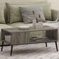 HOMLUX 2-Tier Mid-Century Modern Coffee Table in French Oak, , large