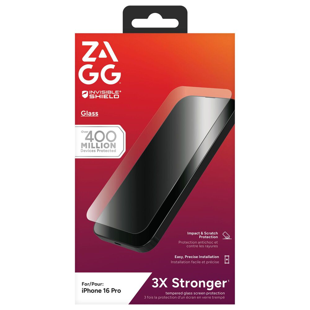 Zagg InvisibleShield Screen Protector for Apple iPhone 16 Pro in Clear, , large