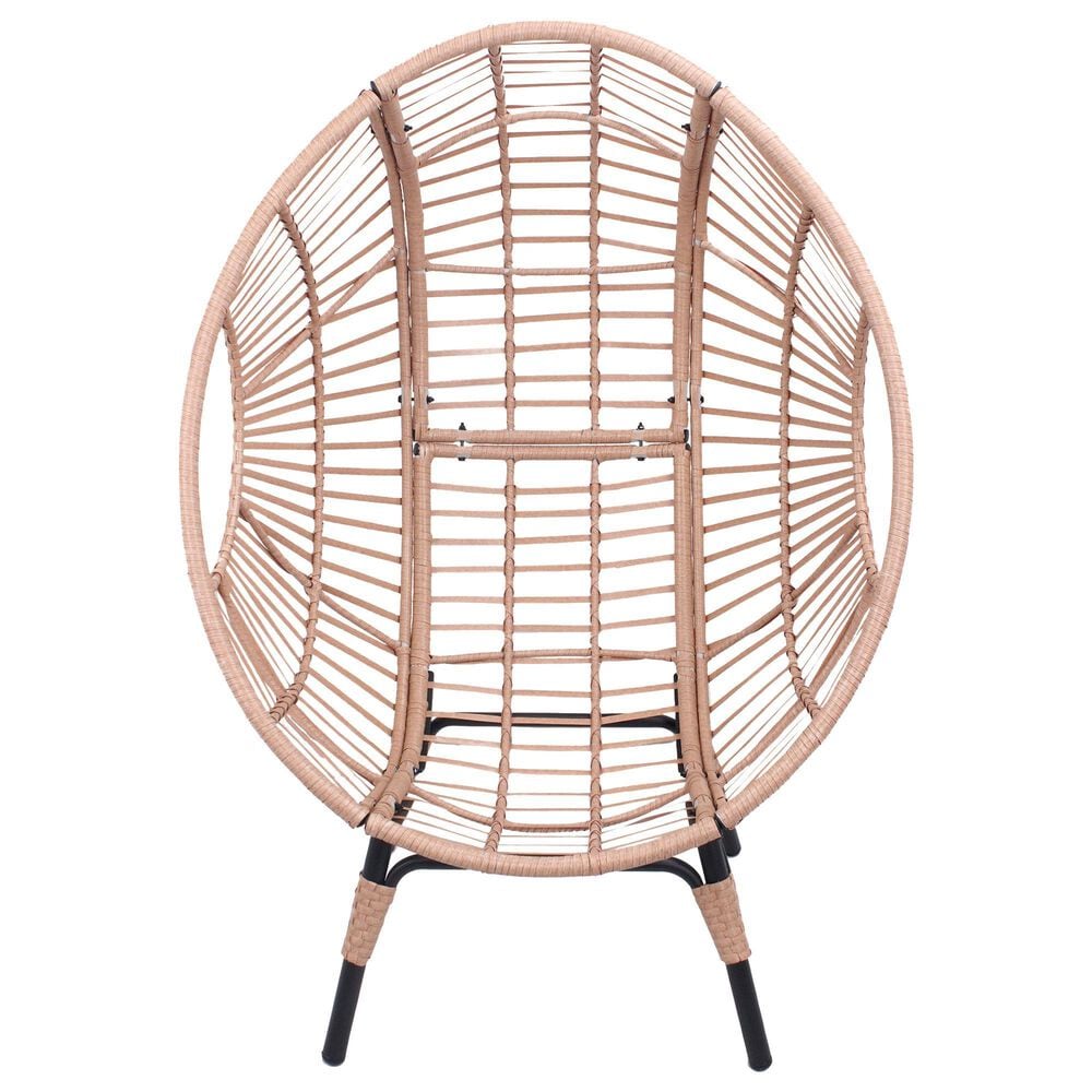 Hearth and Haven Outdoor Egg Chair with Arc Back in Beige, , large