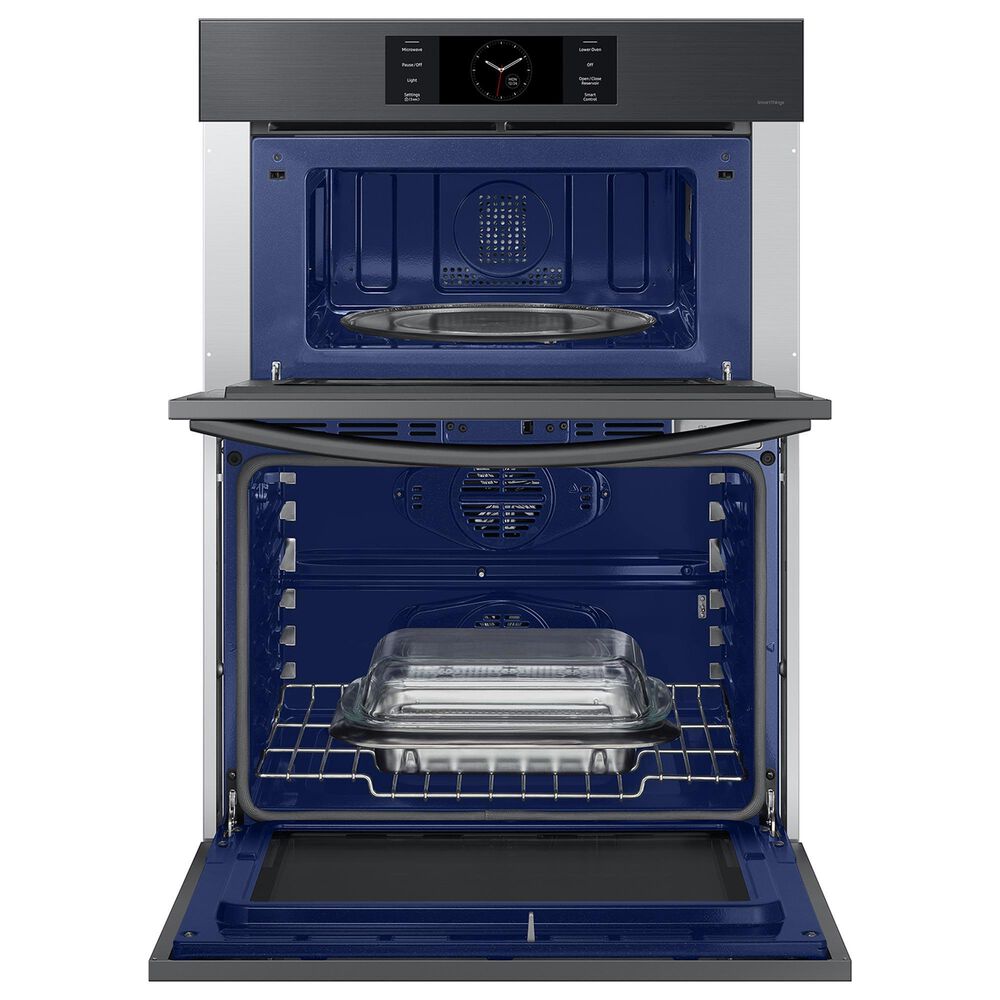 Samsung Bespoke 2-Piece Kitchen Package with Stainless Steel Bespoke 30" Combination Wall Oven and Black 30" Induction Cooktop, , large