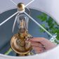 A&B Home Cone Table Lamp with Collapsible Shade in Gold, , large