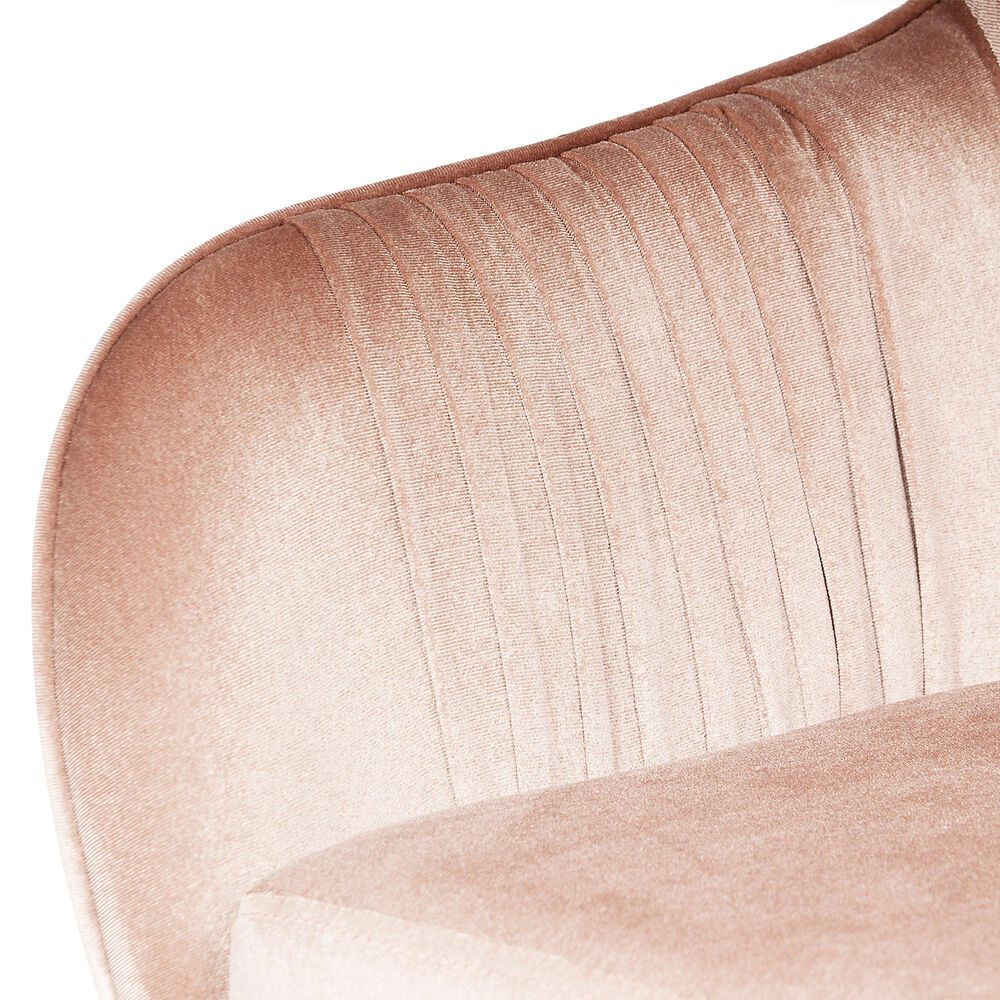 Impressions Vanity Kelly Swivel Vanity Chair with Pink Cushion in Matte Silver, , large