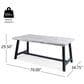 Hearth and Haven Carlie Outdoor Dining Table in Grey and Black - Table Only, , large