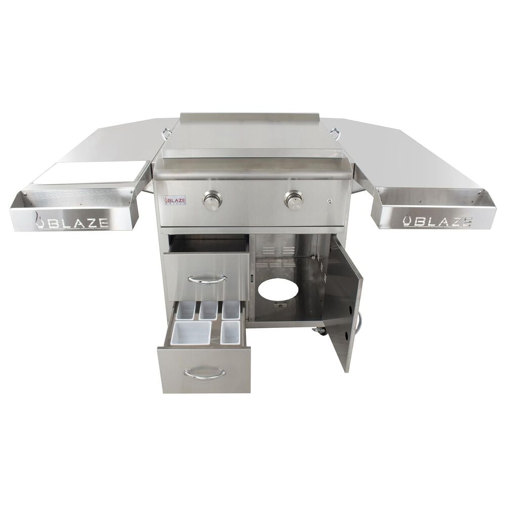 Blaze 30" Griddle Cart Shelving Kit in Stainless Steel, , large