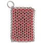 HIC Kitchen Chainmail Cast Iron Scrubber in Red, , large