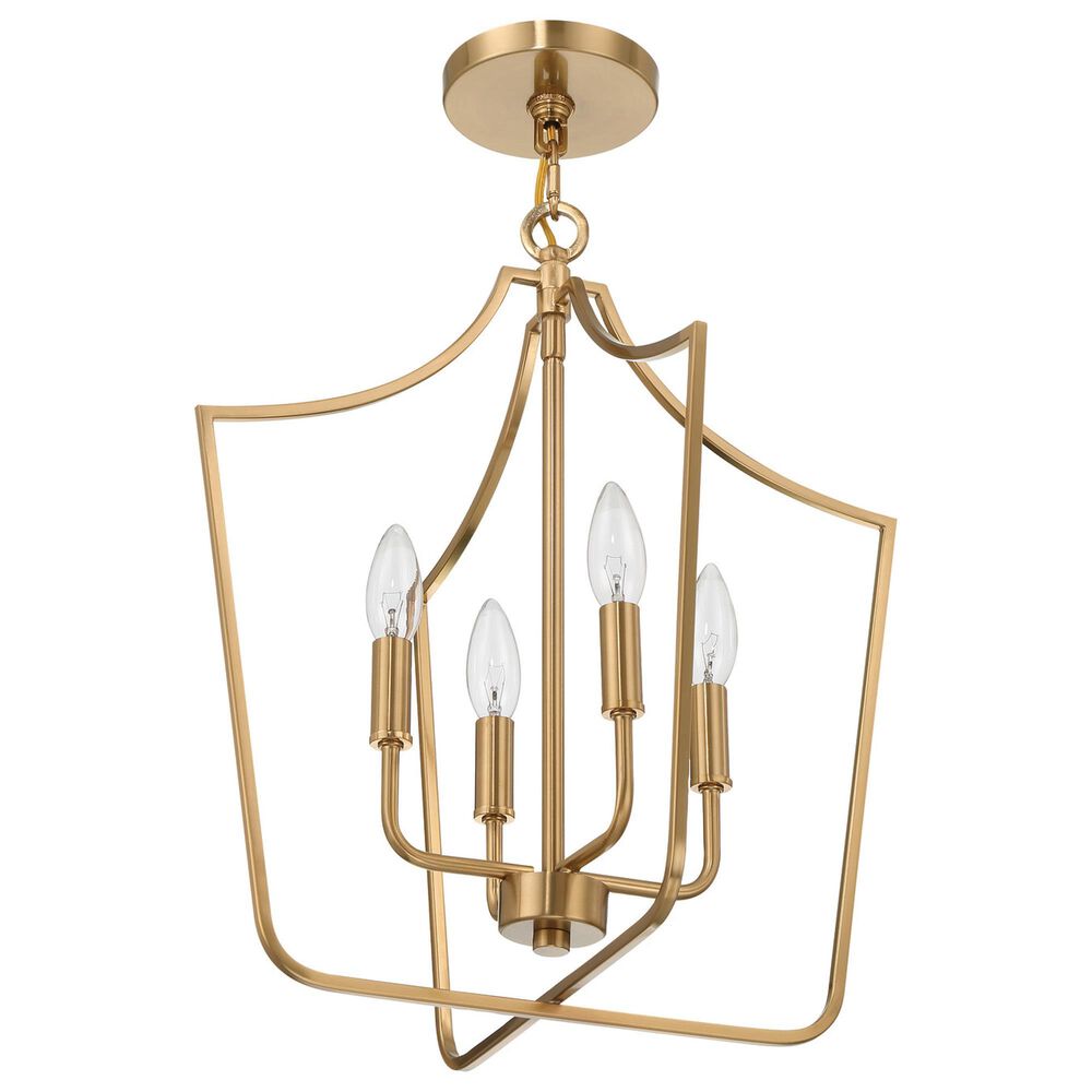 Creative Coop Constance 4-Light Candelabra Chandelier in Brushed Gold, , large