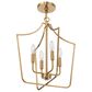 Creative Coop Constance 4-Light Candelabra Chandelier in Brushed Gold, , large