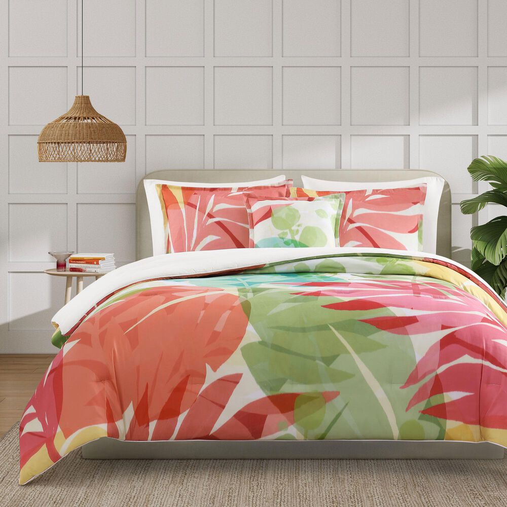 J. Queen New York Tiki 2-Piece Twin/Twin XL Comforter Set in Fuchsia, , large