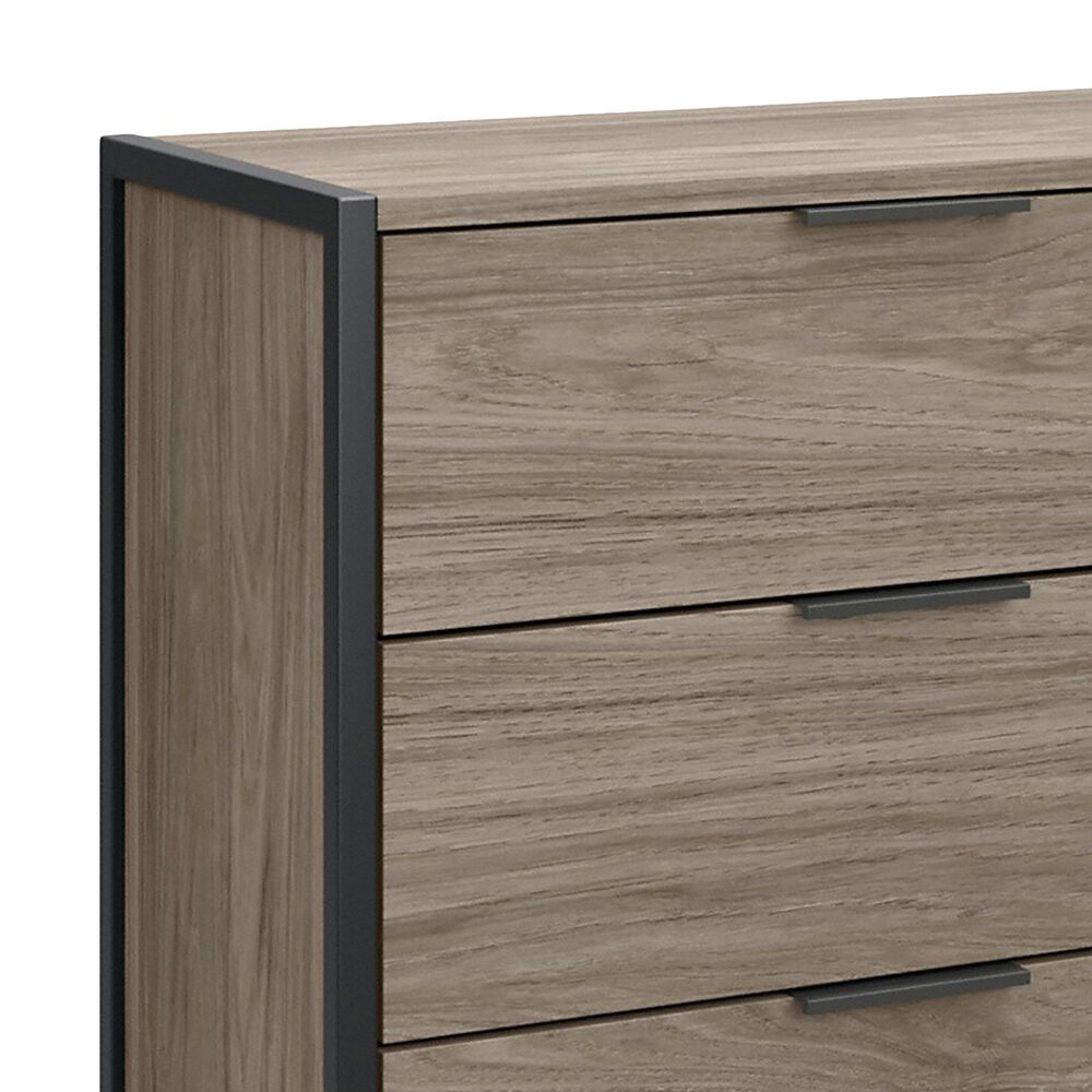 Bush Atria 6-Drawer Dresser in Modern Hickory and Black, , large
