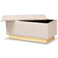 Baxton Studio Powell Storage Ottoman in Beige and Gold, , large