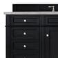 James Martin Vanities Brittany 60" Single Bathroom Vanity in Black Onyx with 3 cm Victorian Silver Quartz Top and Rectangular Sink, , large