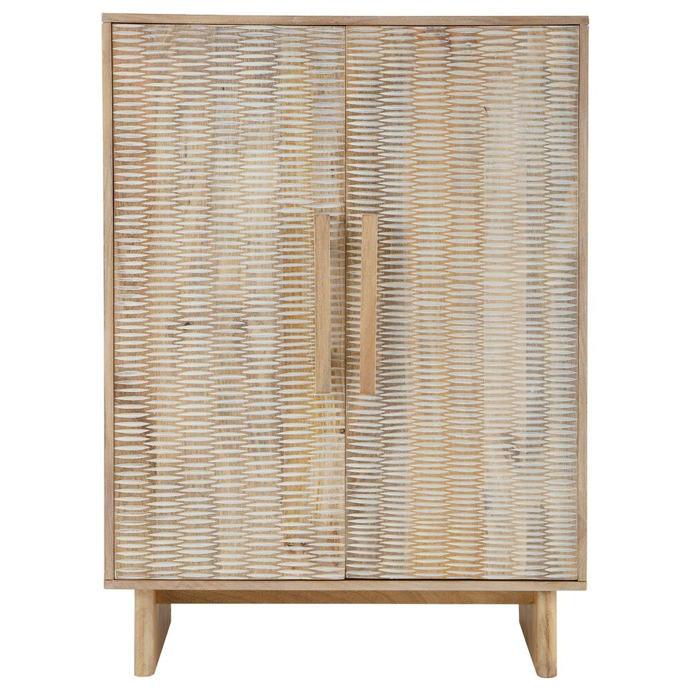 Ashley Dallinbury Accent Cabinet in Natural and White Wash, , large