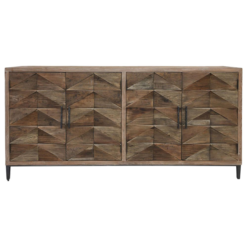 Classic Home Maverick 4-Door Sideboard in Brown, , large