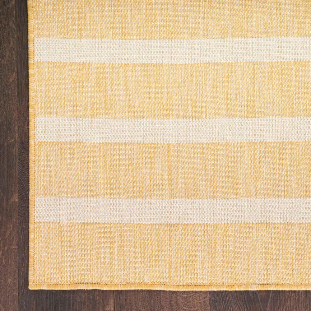 Nourison Positano POS03 Yellow and Ivory 5&#39; x 7&#39; Indoor/Outdoor Area Rug, , large
