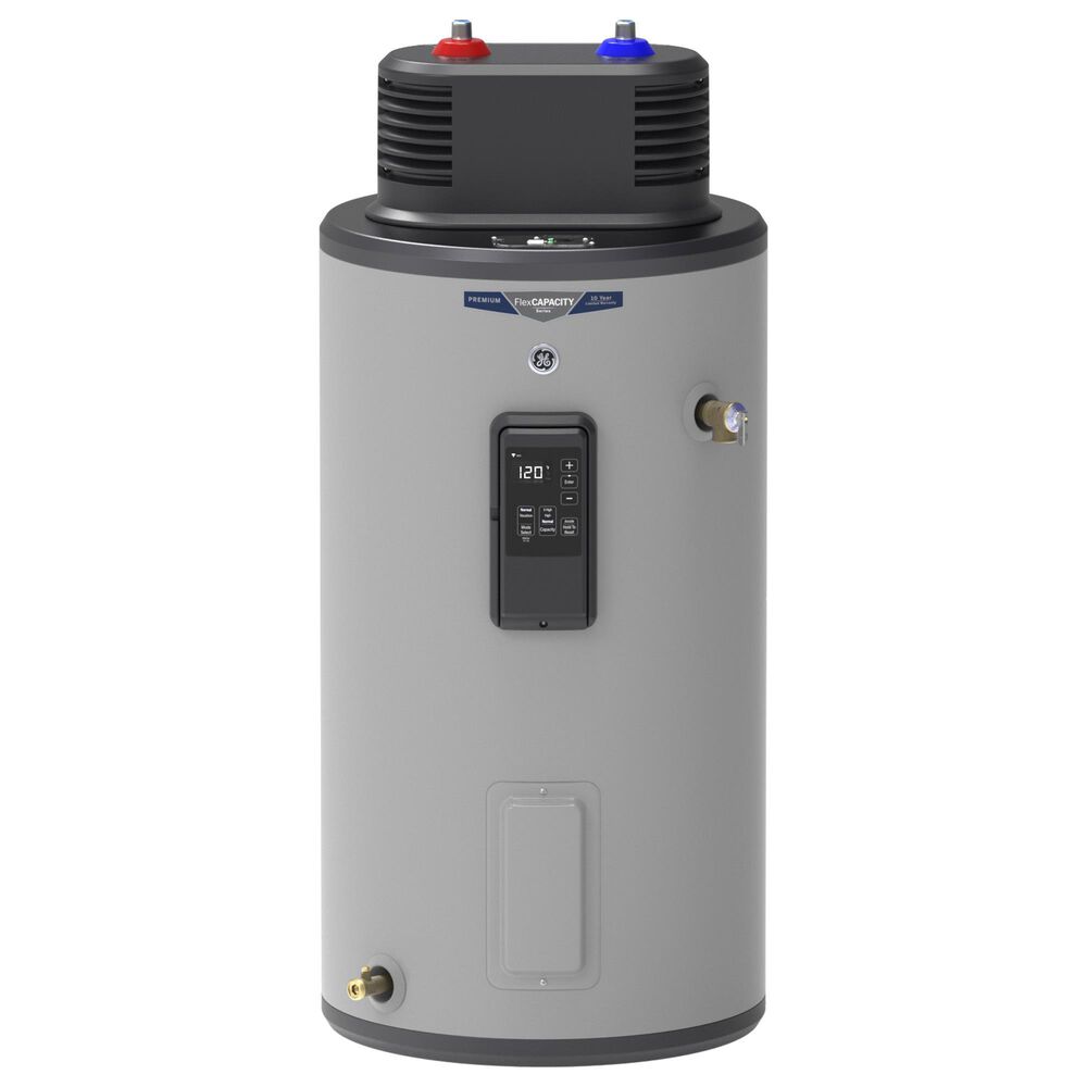 GE Appliances 30-Gallon Smart Electric Water Heater with Flexible Capacity in Gray, , large