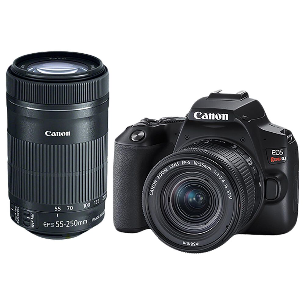 Canon EOS Rebel SL3 Camera with EF-S 18-55mm and EF-S 55-250mm f/4-5.6 IS STM Lens in Black, , large