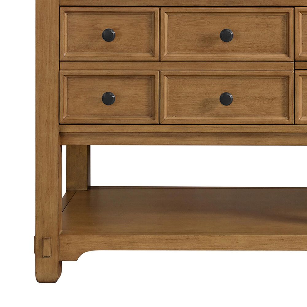 James Martin Malibu 72&quot; Double Bathroom Vanity in Amber Birch with 3 cm Arctic Fall Solid Surface Top and Rectangular Sinks, , large