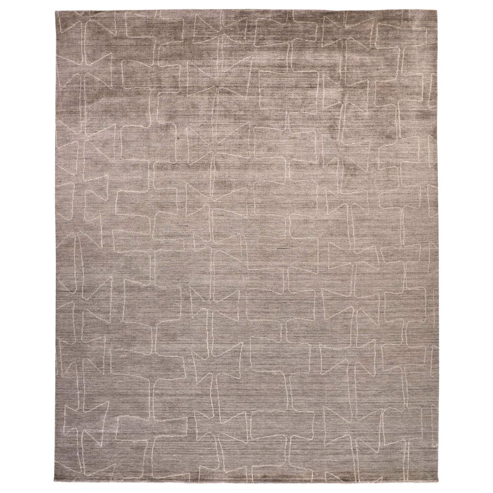 Feizy Lennox 5" x 8" Taupe and Ivory Area Rug, , large