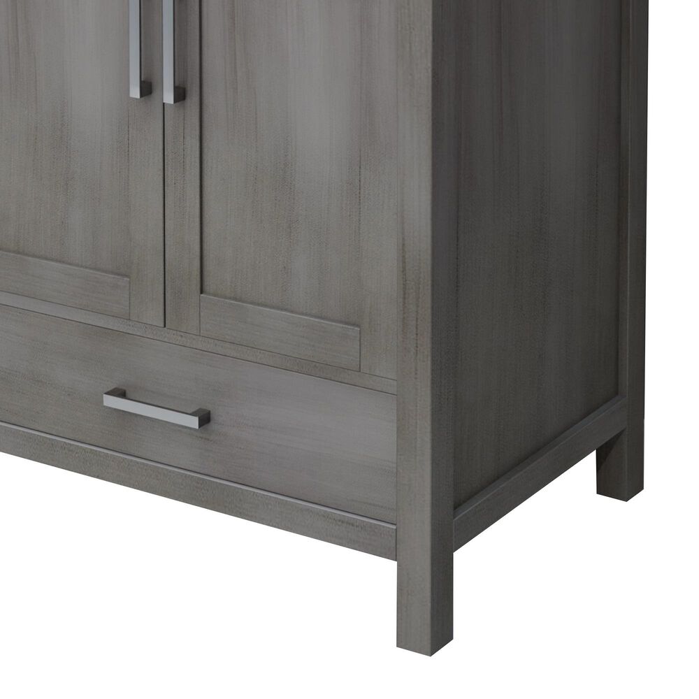 Lexora Home Jacques 30" Single Bathroom Vanity in Distressed Grey with 2 cm White Quartz Top and Rectangular Sink, , large