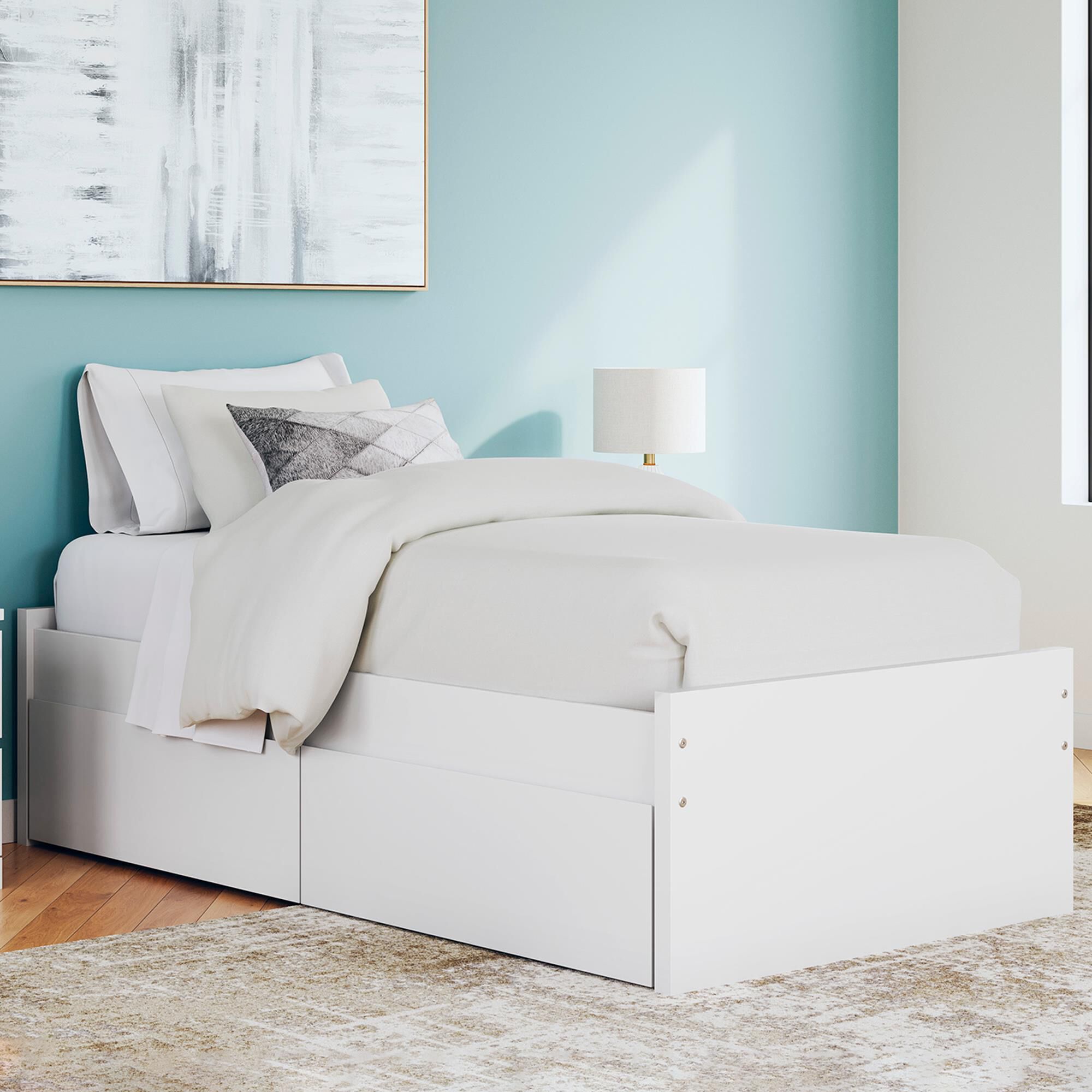 Ashley Onita Twin Platform Bed with No Headboard and 1 Side