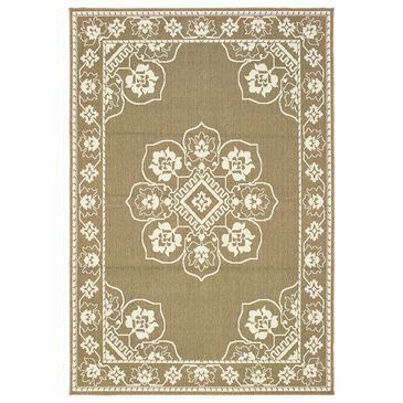 Oriental Weavers Marina 7764J 6"7" x 9"6" Tan and Ivory Area Rug, , large