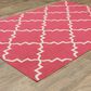 Oriental Weavers Havana Pink and Ivory 3"3" x 5" Indoor/Outdoor Area Rug, , large