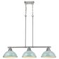 Golden Lighting Duncan 3-Light Pendant with Seafoam Shade in Pewter, , large