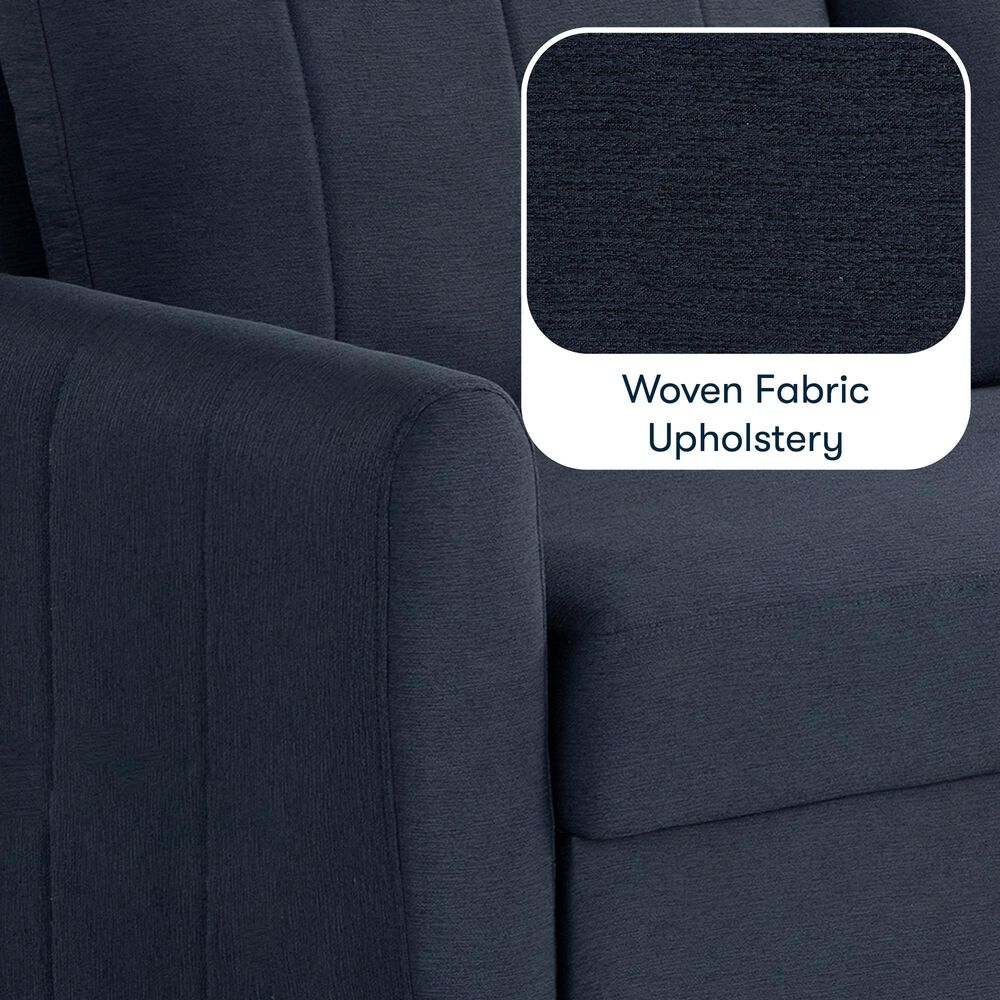 Lifestyle Solutions Galloway Convertible Loveseat in Navy, , large