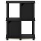 HOMLUX 3-Tier Storage Bookcase with Two Doors in Black Oak and Black, , large