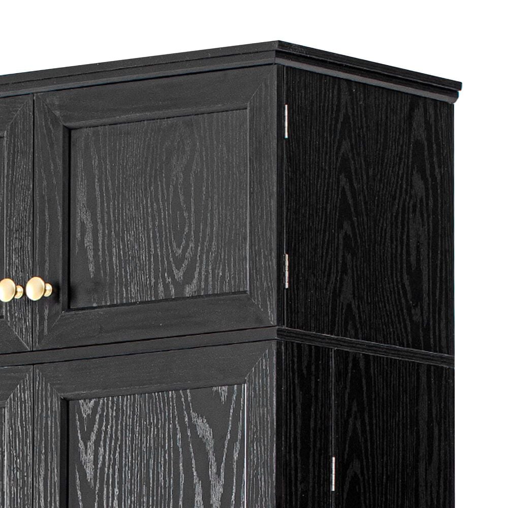 HOMLUX 78.2" Tall Farmhouse Kitchen Pantry Cabinet with 8 Door Shelves, Storage Cabinet with 3 Adjustable Shelves, 3 Large Drawers, Versatile Cupboard for Kitchen, Dining &amp; Bathroom, Ash Black, , large