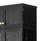 HOMLUX 78.2" Tall Farmhouse Kitchen Pantry Cabinet with 8 Door Shelves, Storage Cabinet with 3 Adjustable Shelves, 3 Large Drawers, Versatile Cupboard for Kitchen, Dining & Bathroom, Ash Black, , large
