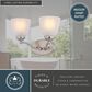 Vaxcel Bellwood 2-Light Bathroom Vanity with Frosted Glass Shades in Satin Nickel, , large