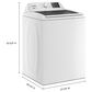 WHIRLPOOL 4.3 Cu. Ft. Top Load Agitator Washer and 7.0 Cu. Ft. Electric Front Load Dryer with Glass Lid Laundry Pair in White, , large