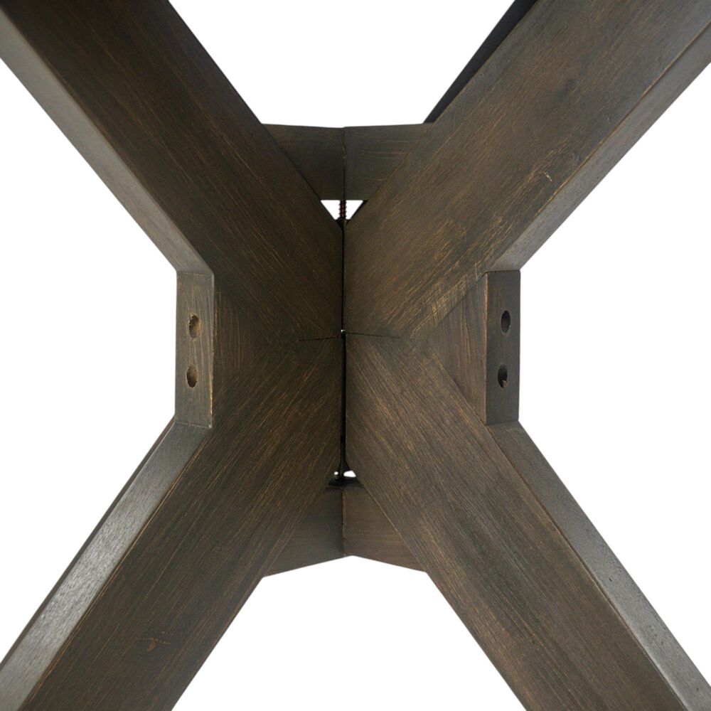 Hearth and Haven Stanford Outdoor Round Dining Table in Gray - Table Only, , large