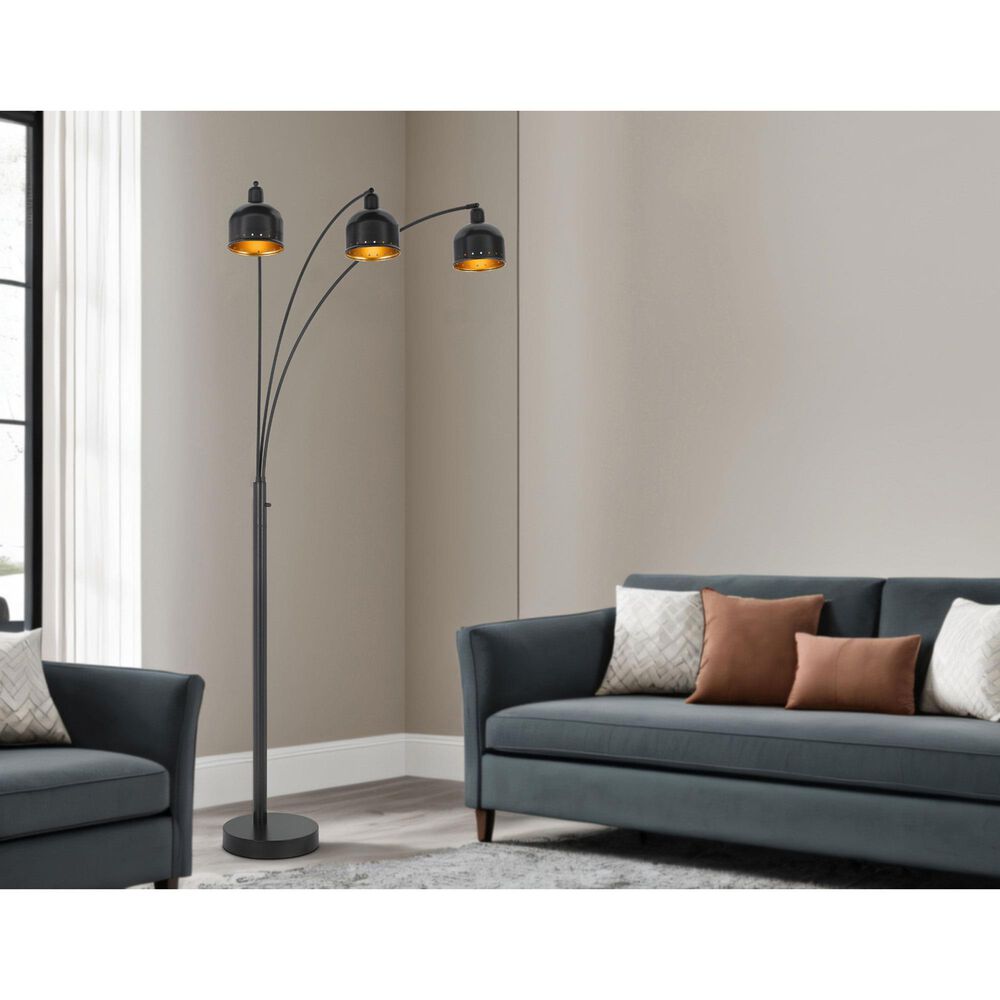 Cal Lighting Ellington 3 Lit arc floor lamp, , large