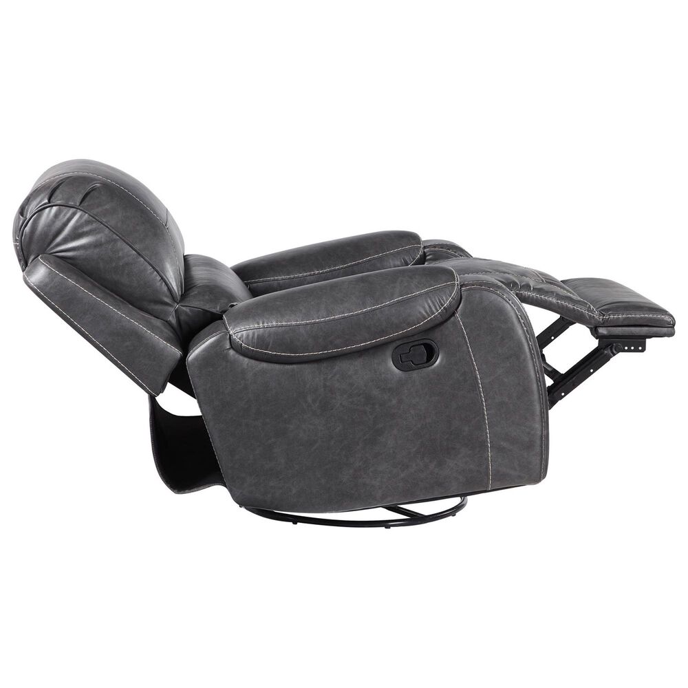 Steve Silver Keily Manual Swivel Glider Recliner in Dove Grey, , large